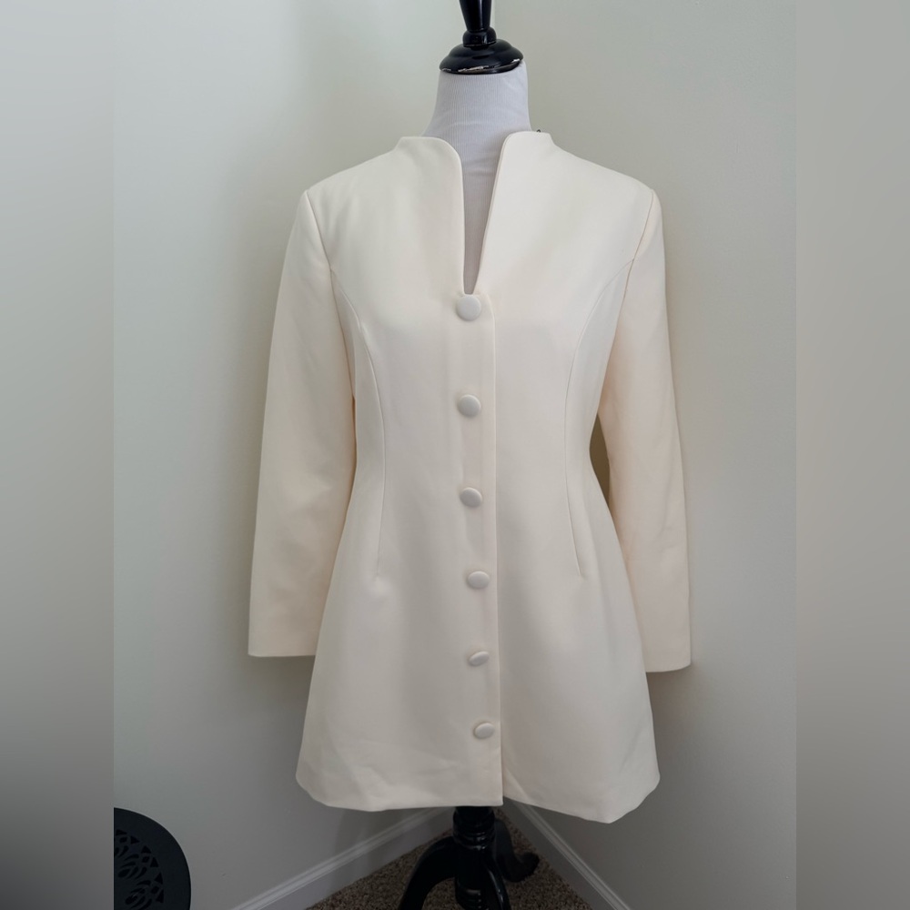 NWT Odd Muse The Ultimate Muse Long Sleeve Button Down Dress Ecru XXL - Picture 5 of 11
